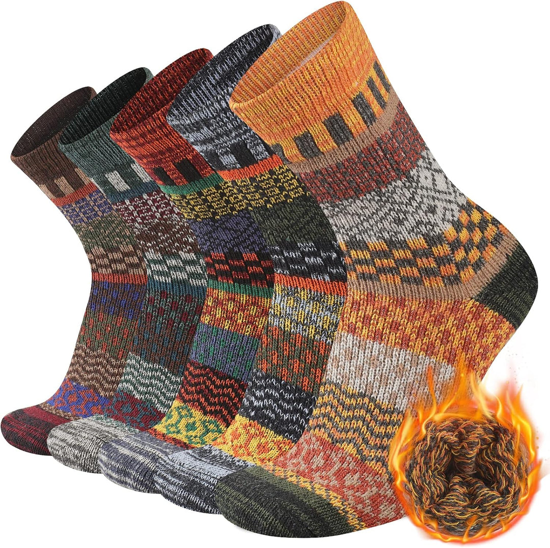 Comfortable Men’s Thermal Socks (5 Pairs) - Kevin-Multicoloured 5-State of Style