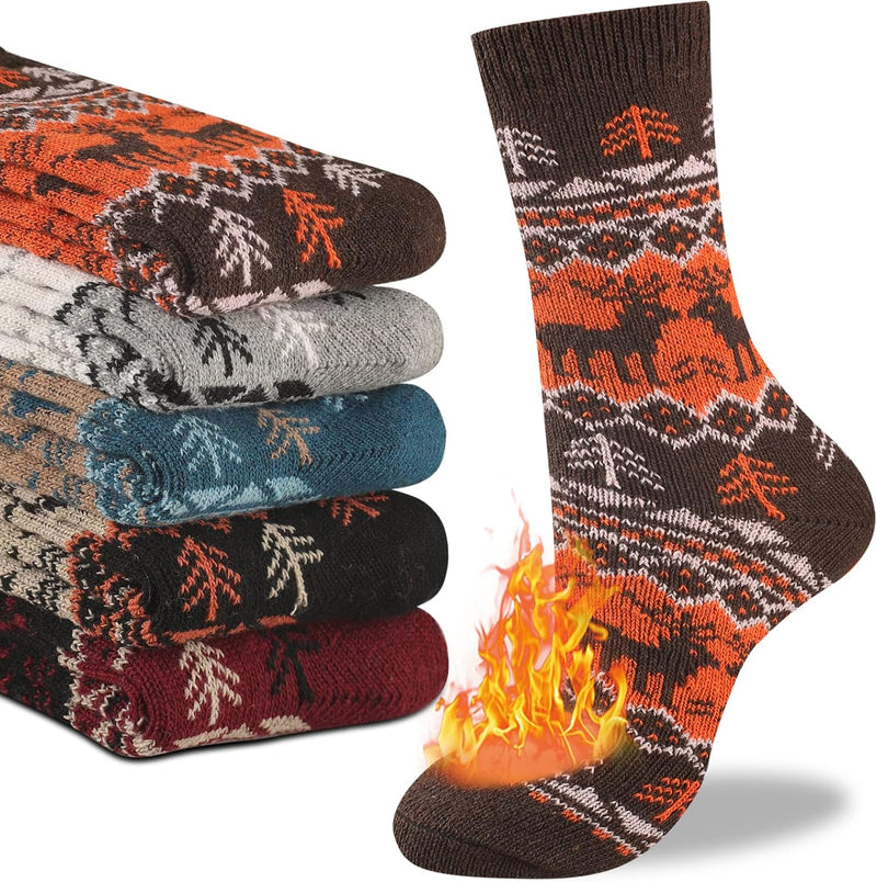 Comfortable Men's Thermal Socks (5 Pairs) - Kevin-Multicoloured 7-State of Style