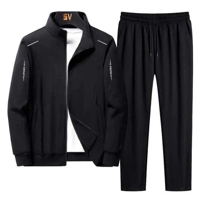 Comfortable Men's Tracksuit - Hunter-Black-S-State of Style