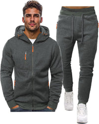 Comfortable Men's Tracksuit - Jamie-Dark Grey-S-State of Style