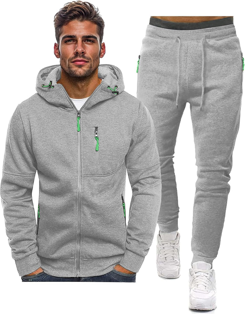 Comfortable Men's Tracksuit - Jamie-Light Grey-S-State of Style