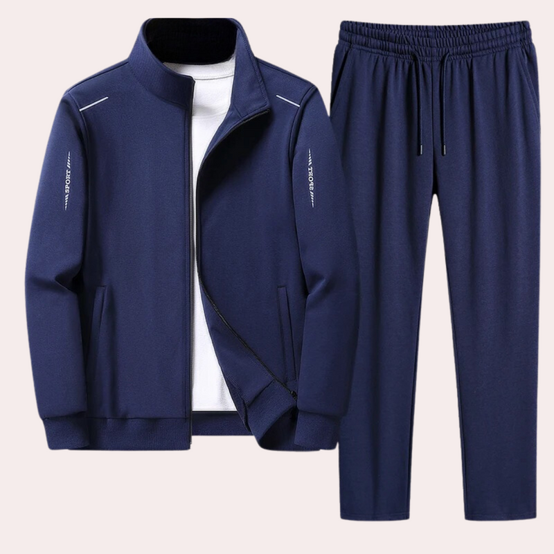 Comfortable Men's Tracksuit - Owen-Blue-M-State of Style