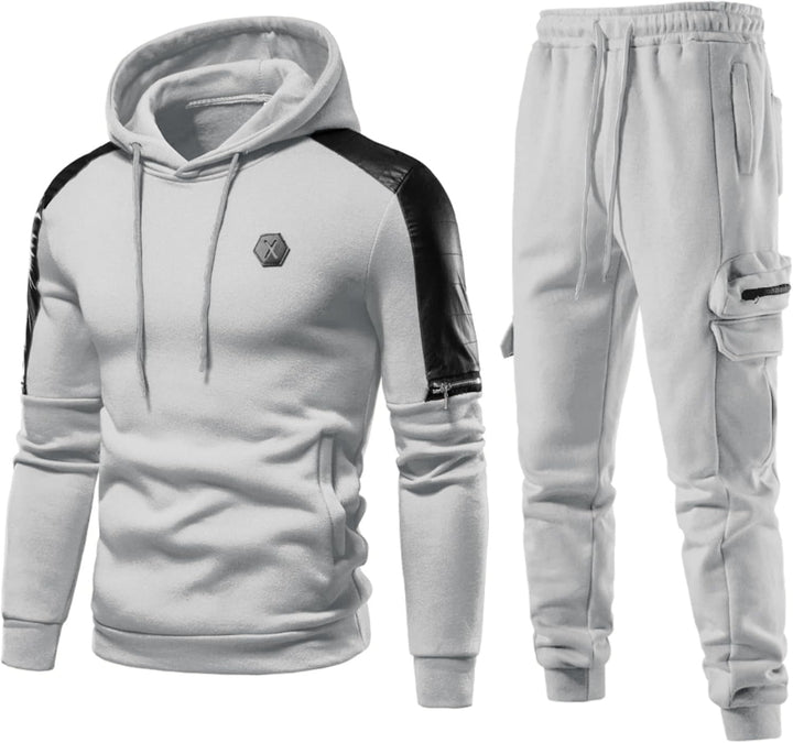 Comfortable Men's Tracksuit with Hoodie - Jason-Beige-S-State of Style
