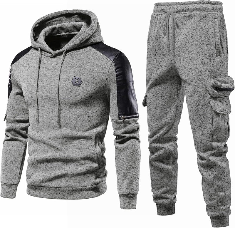 Comfortable Men's Tracksuit with Hoodie - Jason-Beige-S-State of Style