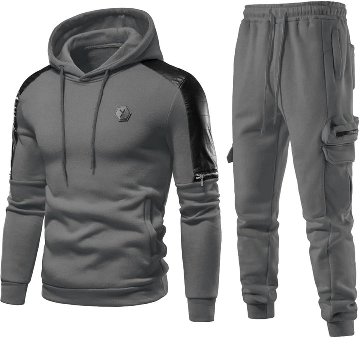 Comfortable Men's Tracksuit with Hoodie - Jason-Beige-S-State of Style