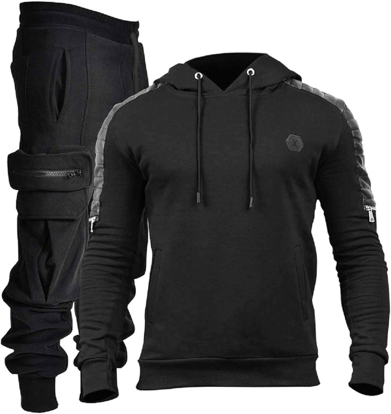 Comfortable Men's Tracksuit with Hoodie - Jason-Black-S-State of Style