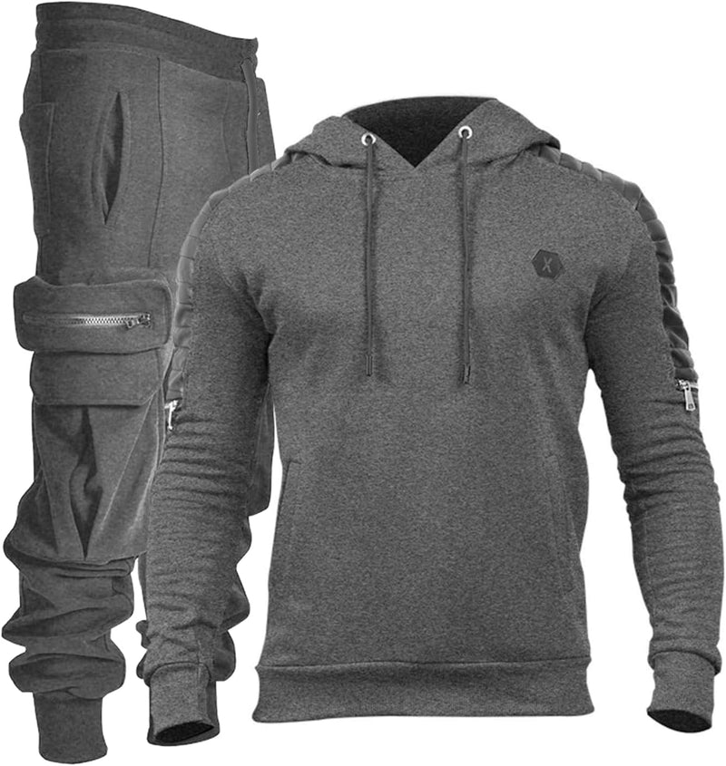 Comfortable Men's Tracksuit with Hoodie - Jason-Dark Grey-S-State of Style
