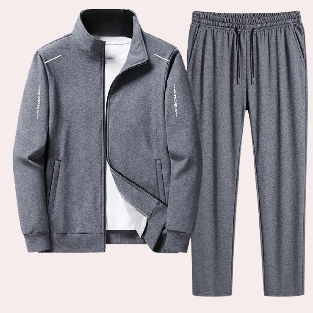 Comfortable Men's Tracksuit - Zenith-Grey-M-State of Style