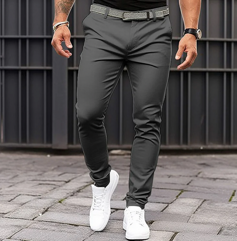 Comfortable Men's Trousers - Elias-Dark Grey-S-State of Style
