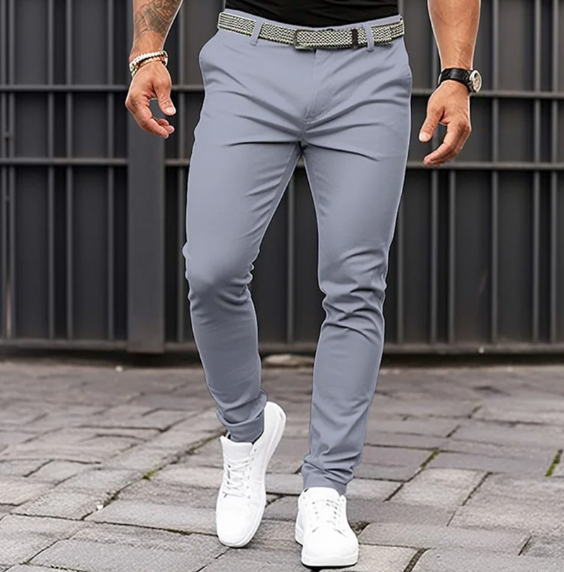 Comfortable Men's Trousers - Elias-Light Grey-S-State of Style