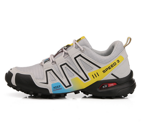 Comfortable Men's Walking Shoes - Maxim-Grey/Yellow-6.5-State of Style