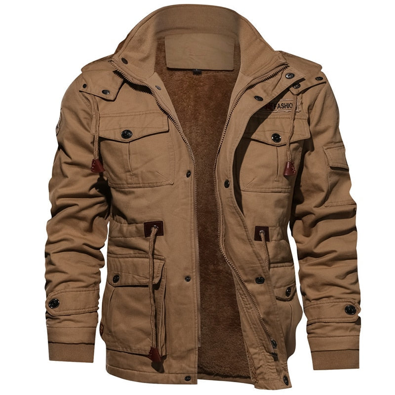 Comfortable Men's Winter Jacket – Logan-Khaki-S-State of Style