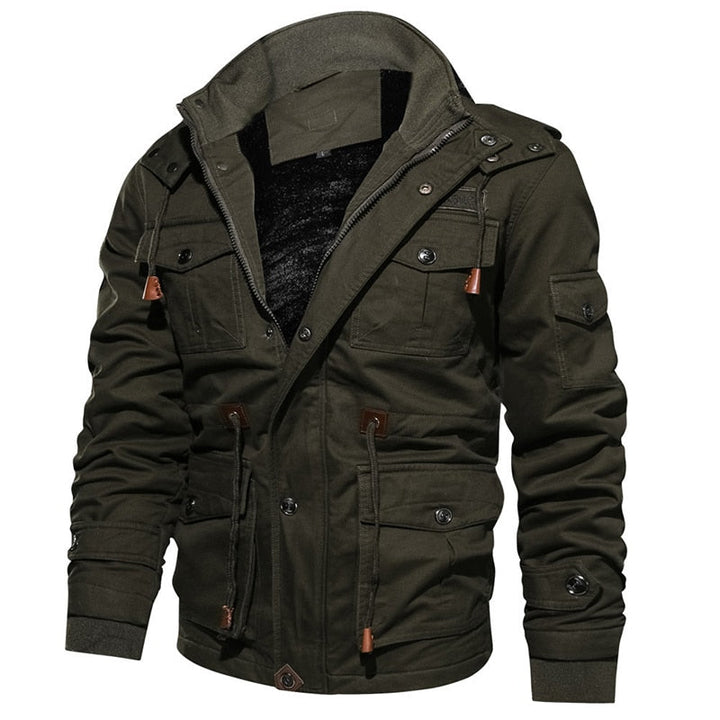 Comfortable Men's Winter Jacket – Logan-Olive green-S-State of Style