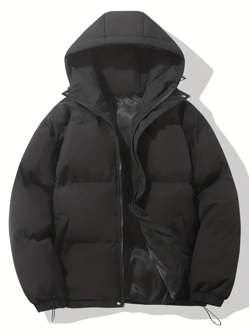 Comfortable Men's Winter Jacket - Ruben-Black-M-State of Style