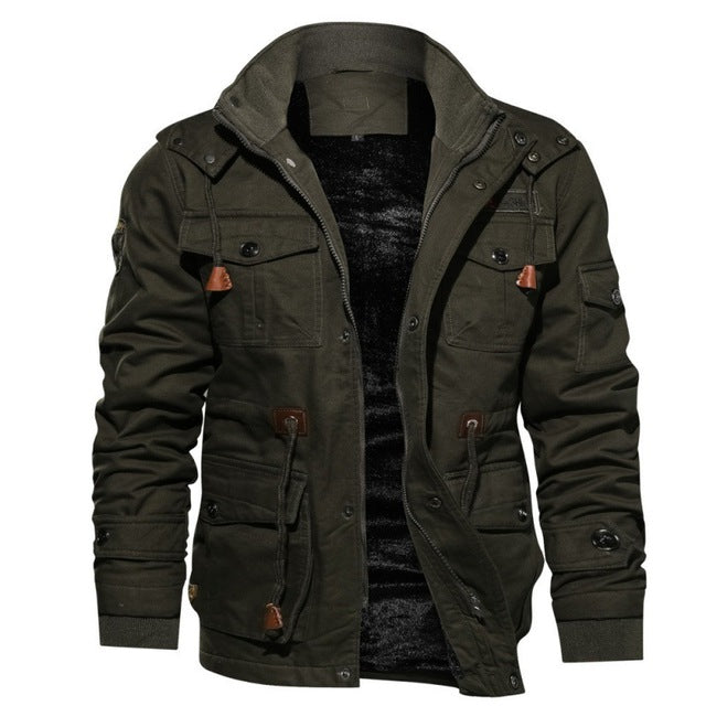 Comfortable Men's Winter Jacket - StormChaser-Green-M-State of Style