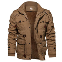 Comfortable Men's Winter Jacket - StormChaser-Khaki-M-State of Style