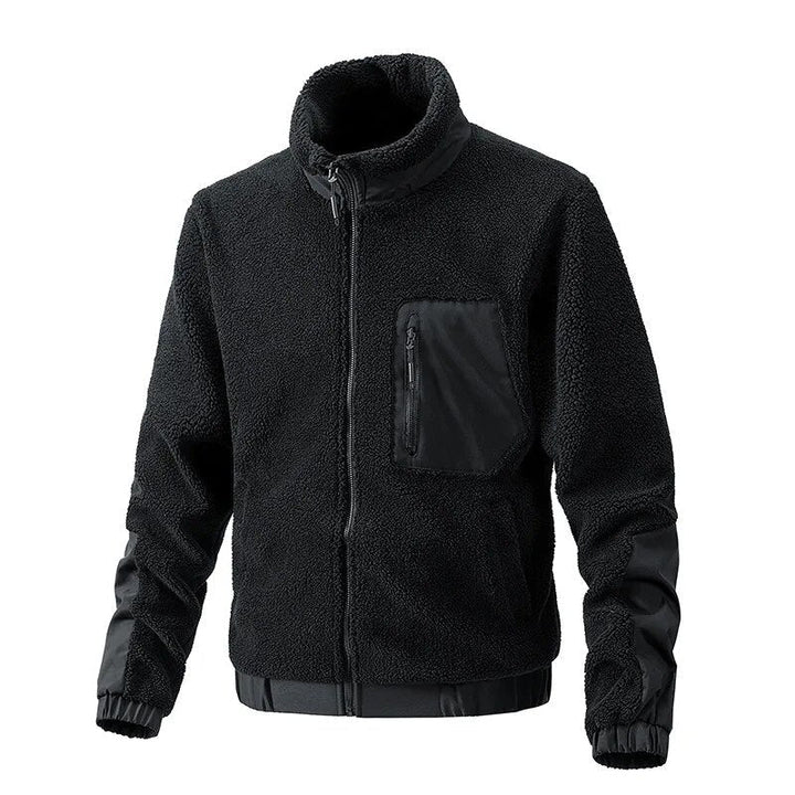 Comfortable Men's Wool Coat - Thomas-Black-M-State of Style