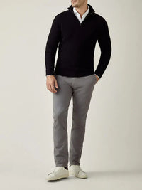Comfortable Men's Zip-up Sweater - Lucas-Black-S-State of Style