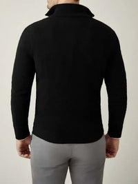 Comfortable Men's Zip-up Sweater - Lucas-Black-S-State of Style