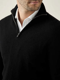 Comfortable Men's Zip-up Sweater - Lucas-Black-S-State of Style