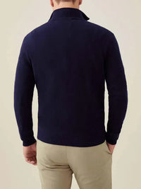 Comfortable Men's Zip-up Sweater - Lucas-Black-S-State of Style