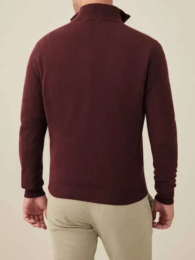 Comfortable Men's Zip-up Sweater - Lucas-Black-S-State of Style