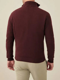 Comfortable Men's Zip-up Sweater - Lucas-Black-S-State of Style