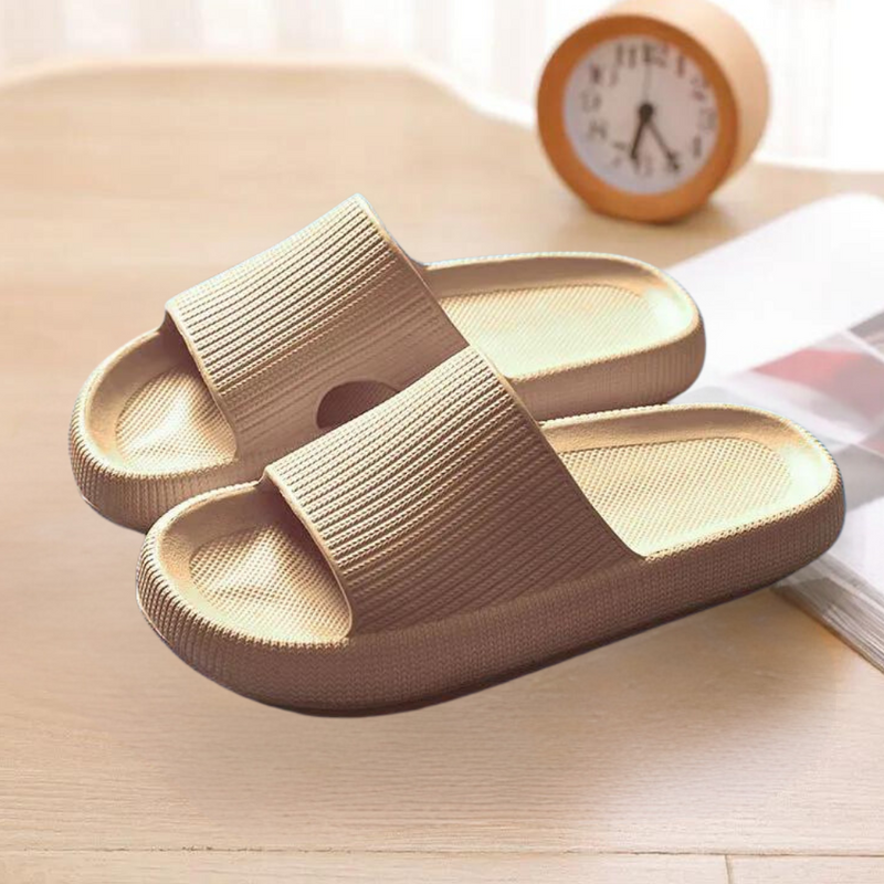 Comfortable Non-Slip Bath Slippers for Women - Elaya-Khaki-3-State of Style