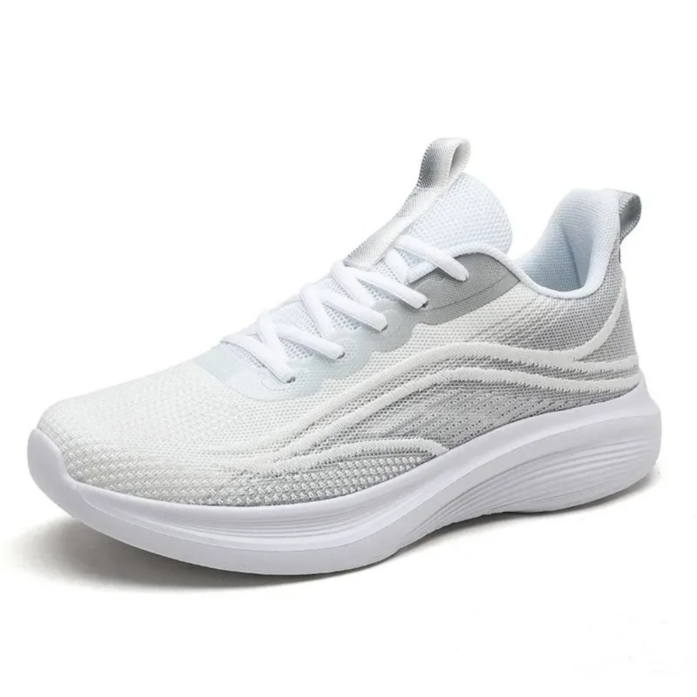 Comfortable Orthopaedic Sneakers - AeroStride-2.5-White-Grey-State of Style