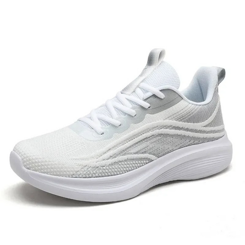 Comfortable Orthopaedic Sneakers - AeroStride-2.5-White-Grey-State of Style