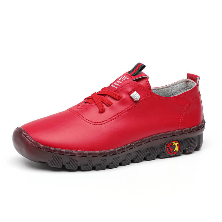 Comfortable Orthopaedic Women’s Slip-Ons – Elena-Red-4-State of Style