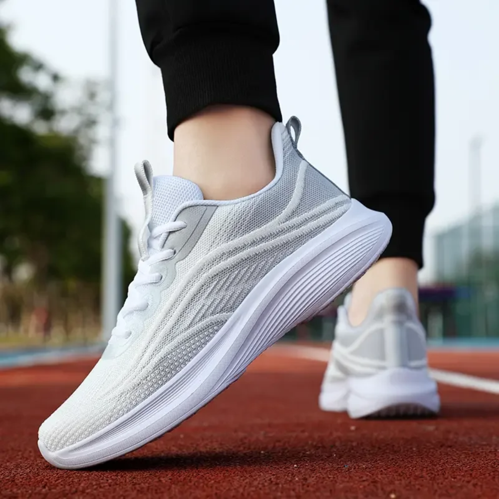 Comfortable Orthopedic Sneakers - AeroStride-4.5 (Women)-White-Grey-State of Style