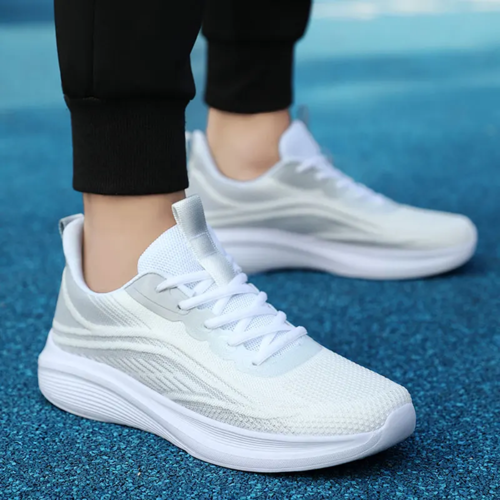 Comfortable Orthopedic Sneakers - AeroStride-4.5 (Women)-White-Grey-State of Style