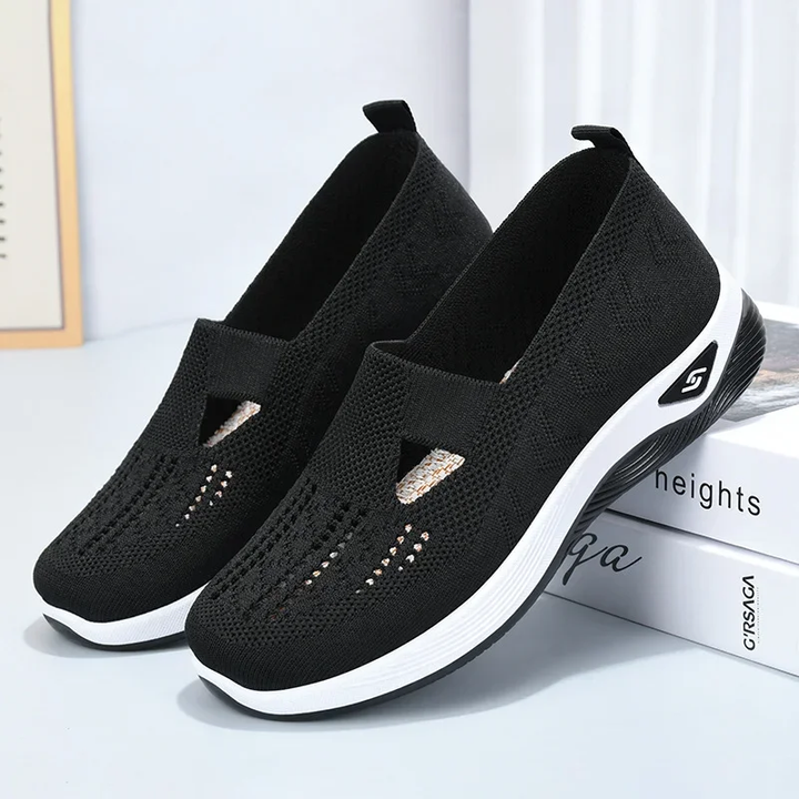 Comfortable orthopedic summer shoes with cushioning – Tessa-Black-3.5-State of Style