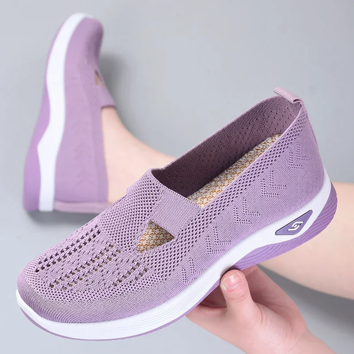 Comfortable orthopedic summer shoes with cushioning – Tessa-Light Purple-3.5-State of Style