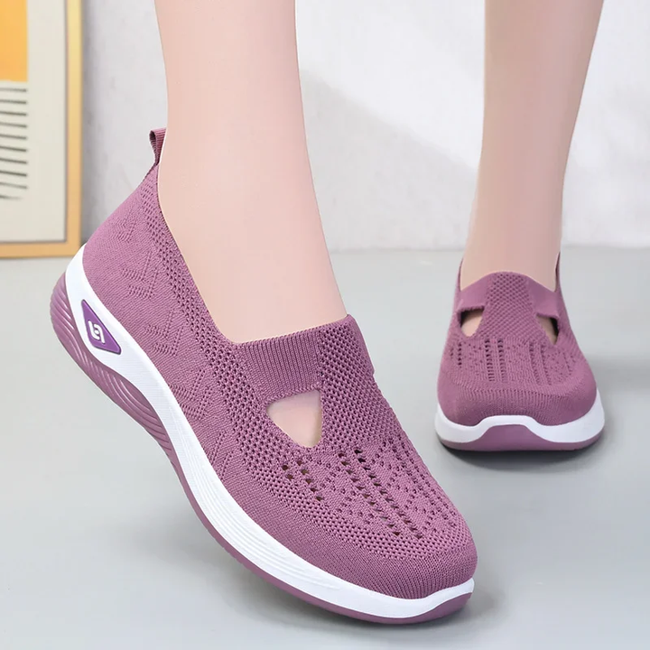 Comfortable orthopedic summer shoes with cushioning – Tessa-Purple-3.5-State of Style