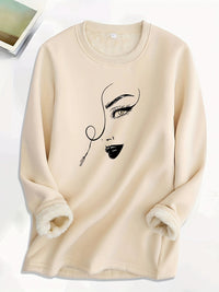 Comfortable Oversized Women's Sweatshirt - Elina-Apricot-S-State of Style