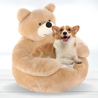 Comfortable Pet Bed - CozyBear-Khaki-Small (suitable for 1-6kg)-State of Style