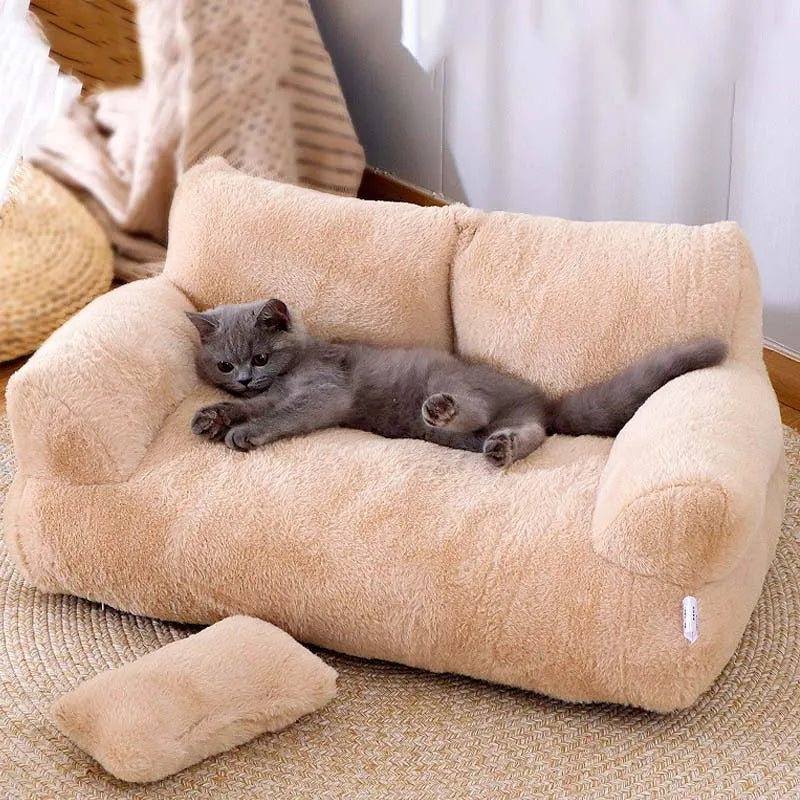 Comfortable Pet Sofa - ComfortNest-Khaki-M - 55 cm-State of Style