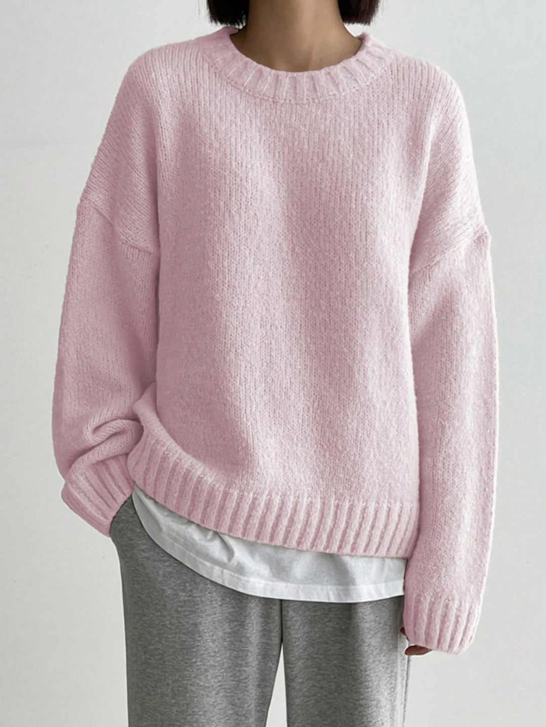 Comfortable Pink Women's Jumper - Livia-S-State of Style