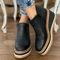 Comfortable Platform Ankle Boots - Mira-Black-4.5-State of Style