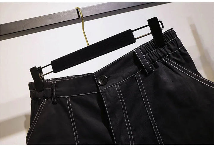 Comfortable Plus-Size Women's Denim Shorts – Stylish & Breathable-Black-5XL-State of Style