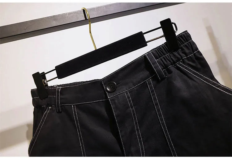 Comfortable Plus-Size Women's Denim Shorts – Stylish & Breathable-Black-5XL-State of Style