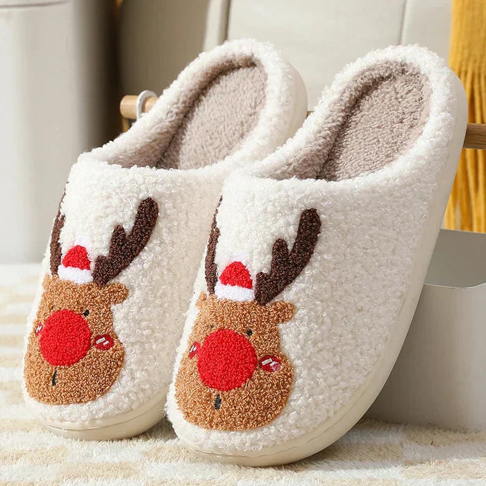 Comfortable Reindeer Slippers - ReinDeerFeet-Red-4-5-State of Style