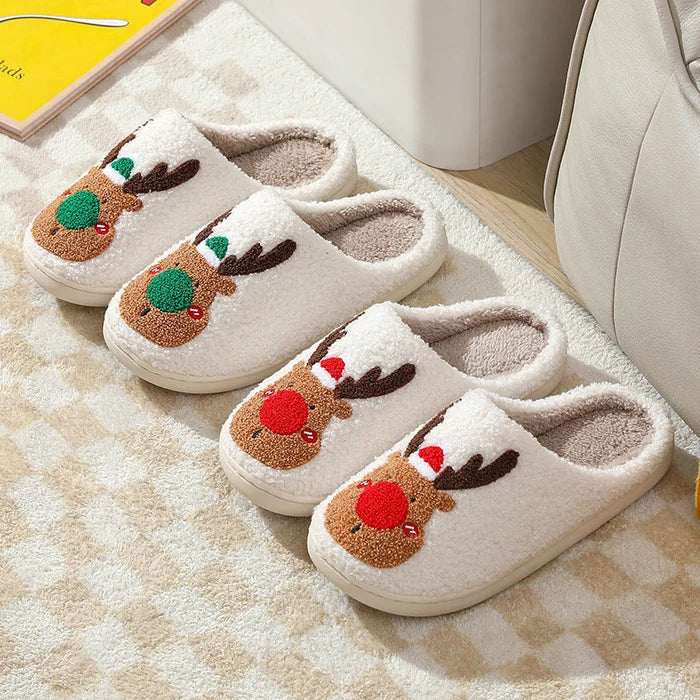 Comfortable Reindeer Slippers - ReinDeerFeet-Red-4-5-State of Style