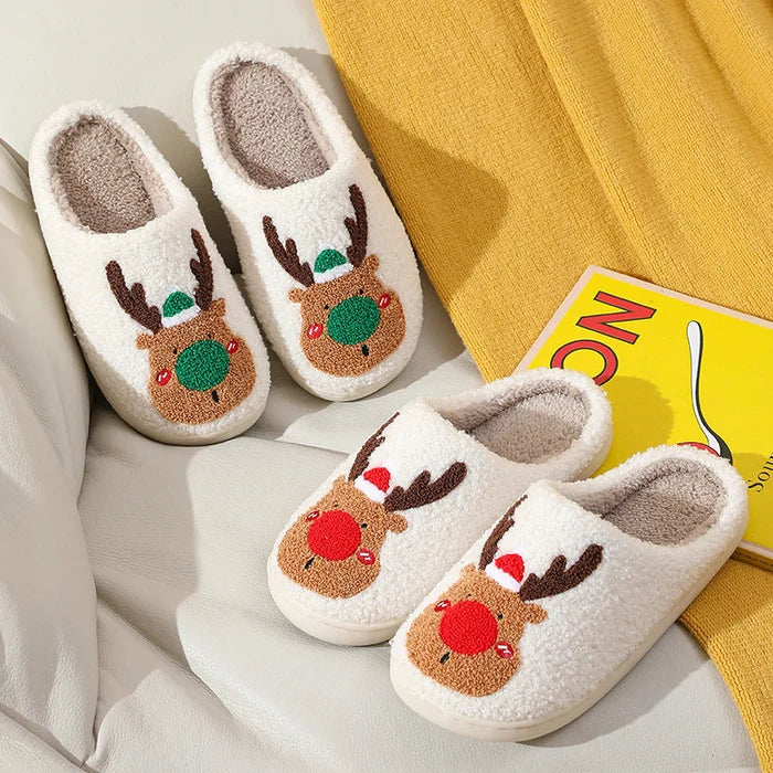 Comfortable Reindeer Slippers - ReinDeerFeet-Red-4-5-State of Style
