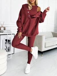 Comfortable Set for Women - Elodie-Red-S-State of Style