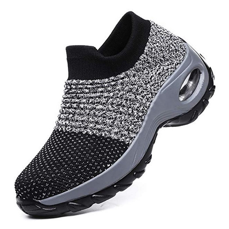 Comfortable Shoes with Orthopedic Sole – Supportive & Breathable-Black Grey-4.5-State of Style