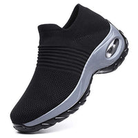 Comfortable Shoes with Orthopedic Sole – Supportive & Breathable-Black Silver-4.5-State of Style