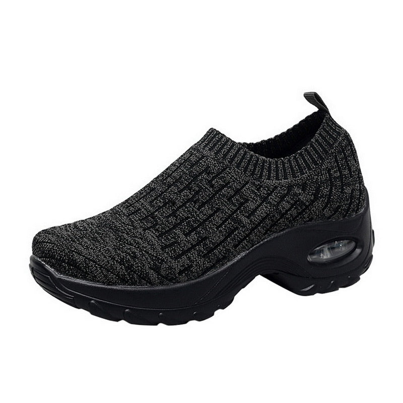 Comfortable Shoes with Orthopedic Sole – Supportive & Breathable-Dark Black-4.5-State of Style